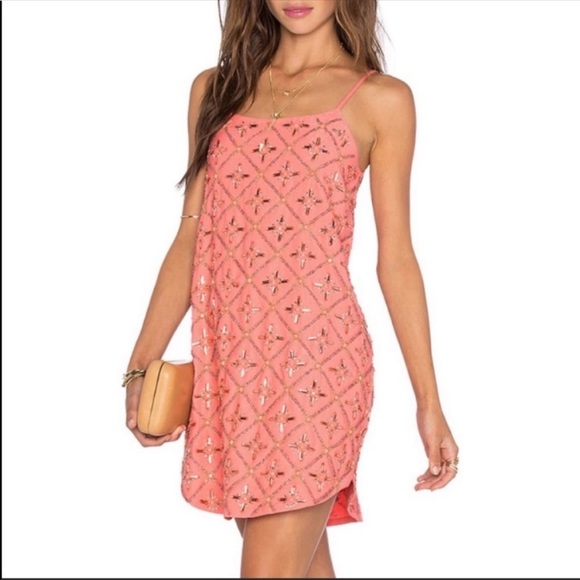 NBD Dresses & Skirts - NBD Hypnotize Me Beaded Dress in Pink NWT